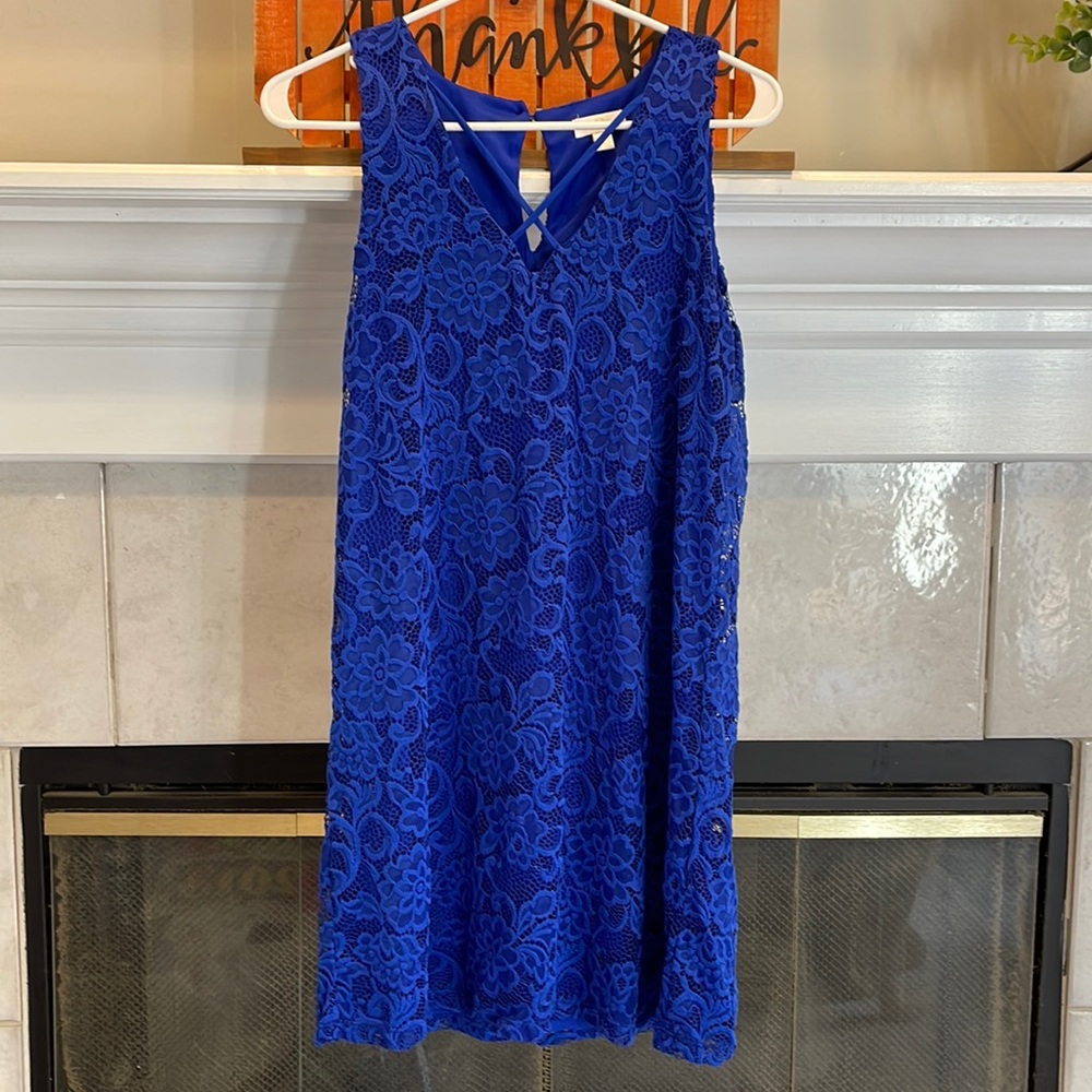 Small Charming Charlie’s Blue Floral Mini Dress